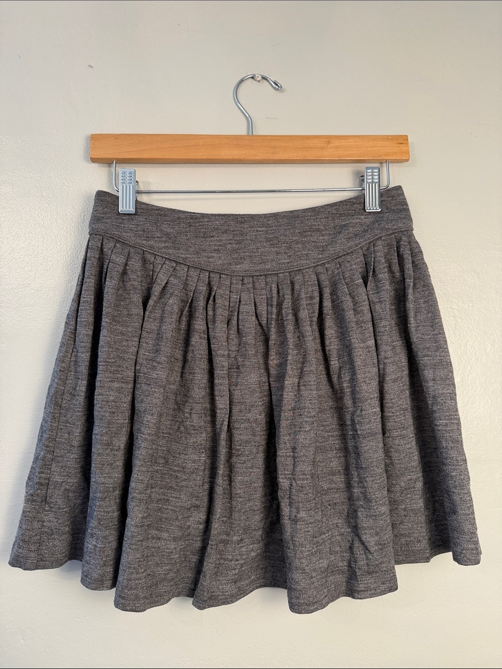 Sandro Gray Gathered Skater Skirt size 1